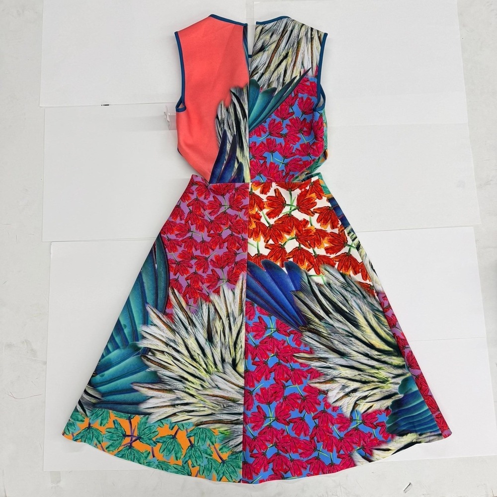 NWT Clover Canyon Carnival neoprene bodycon dress size XS - pink floral - Picture 2 of 2